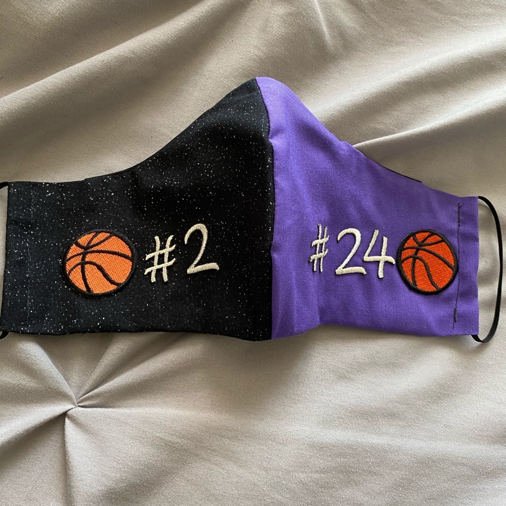 Black Mamba/Laker custom face covering mask